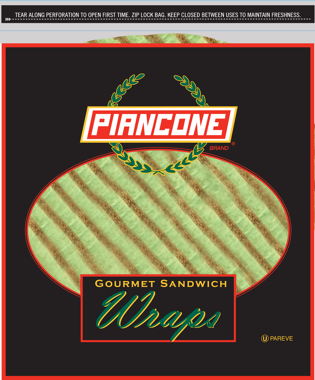 Piancone Spinach Grilled Wrap 12"